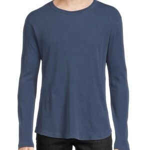 Goodlife Men’s Sun Faded Thermal Tee  Blue Long Sleeve NWT. 100% Cotton. XXL